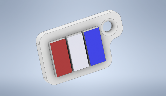 key chain international code flag letter t 3D 打印模型 .c4d .max .obj .3ds .fbx .stl .blend 