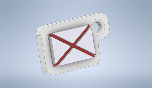 key chain international code flag letter v Modello di stampa 3D .c4d .max .obj .3ds .fbx .stl .blend 