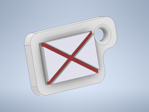 key chain international code flag letter v 3D 프린트 모델