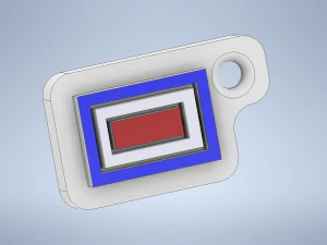 열쇠 고리 국제 코드 플래그 문자 w 3D 프린트 모델