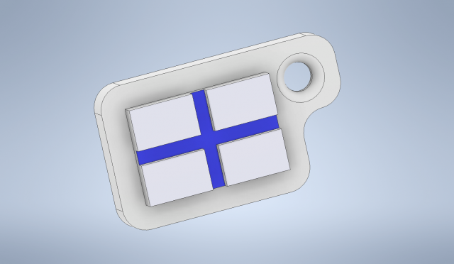 key chain international code flag letter x 3D Принт Модель .c4d .max .obj .3ds .fbx .stl .blend 