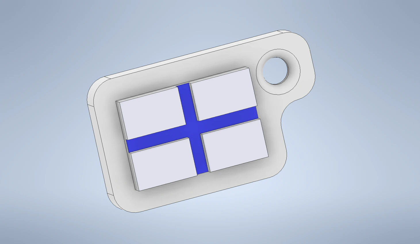 key chain international code flag letter x 3D Print Model .c4d .max .obj .3ds .fbx .stl .blend 