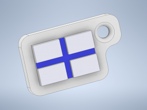 key chain international code flag letter x Modelo de impresión 3D