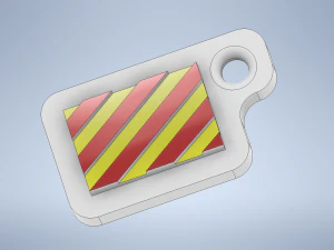 열쇠 고리 국제 코드 플래그 문자 y 3D 프린트 모델