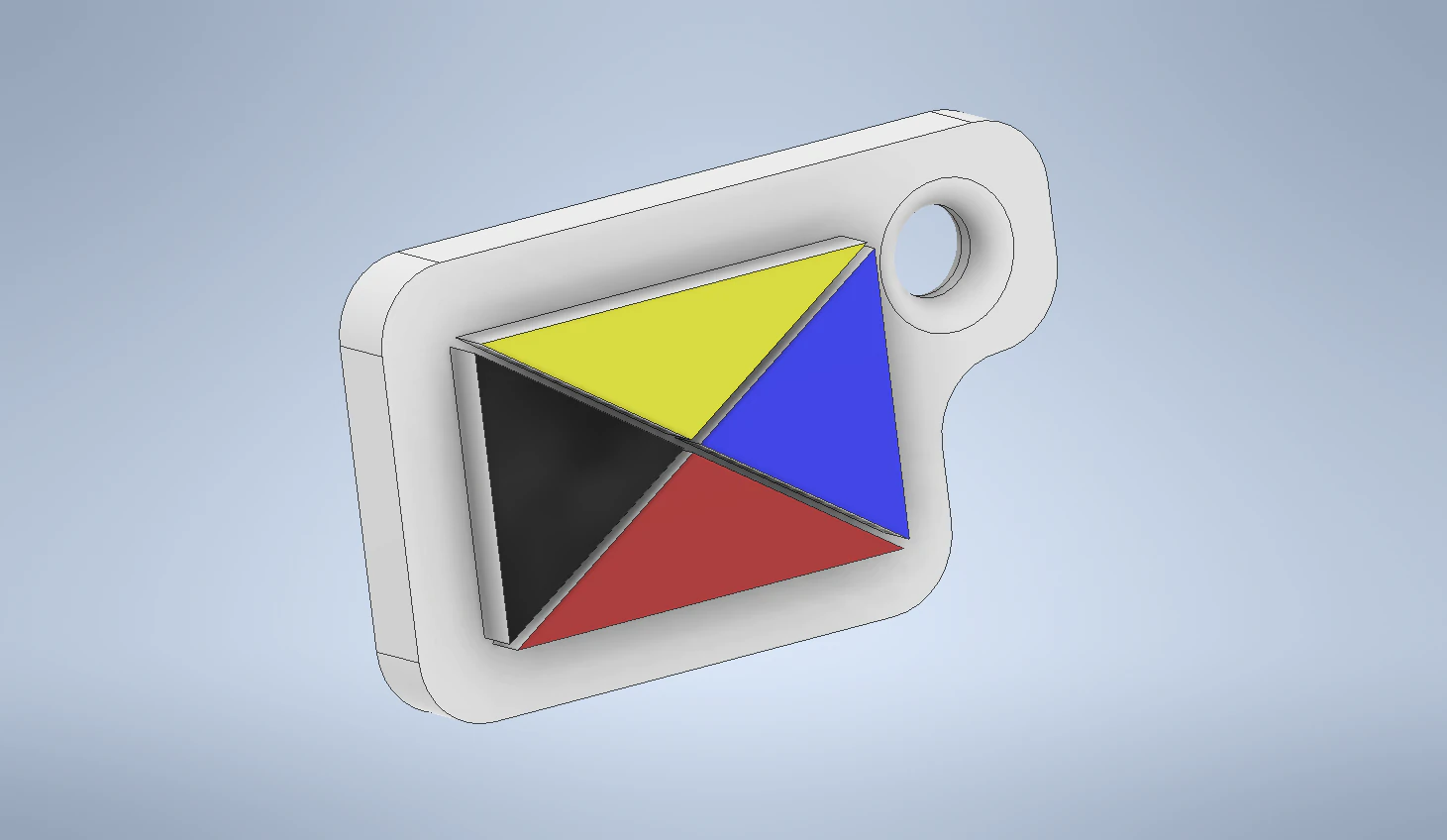 key chain international code flag letter z 3D Print Model .c4d .max .obj .3ds .fbx .stl .blend 