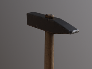 old hammer 2 color low-poly 3D Model