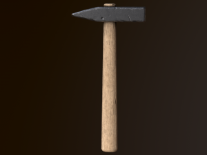 old hammer 2 color low-poly 3D-Modell