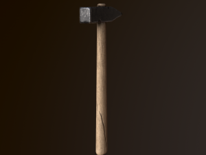 old hammer 2 color low-poly 3D-Modell