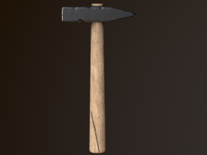 old hammer 2 color low-poly 3D-Modell