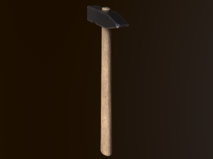 old hammer 2 color low-poly 3D-Modell