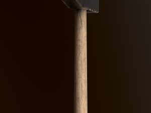 old hammer 2 color low-poly 3D-Modell