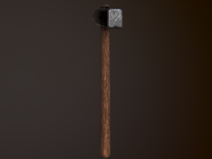 old hammer 2 color low-poly 3D-Modell