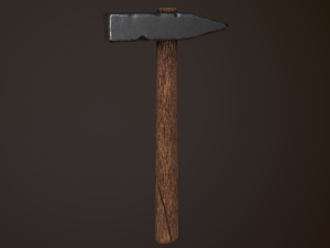 old hammer 2 color low-poly 3D-Modell