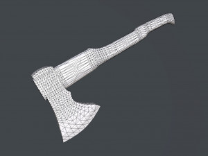 viking axe 2 color low-poly 3D मॉडल