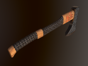 viking axe 2 color low-poly 3D मॉडल