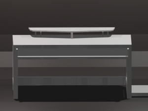 pc table bench low-poly 3D Модель