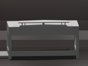 pc table bench low-poly 3D 模型