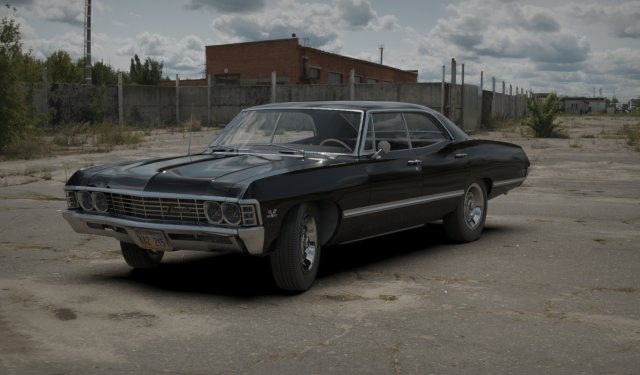 chvevrolet impala 67 hardtop 3D Model .c4d .max .obj .3ds .fbx .stl .blend 