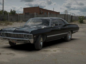 chevrolet impala 67 kapalı tavan 3D Model