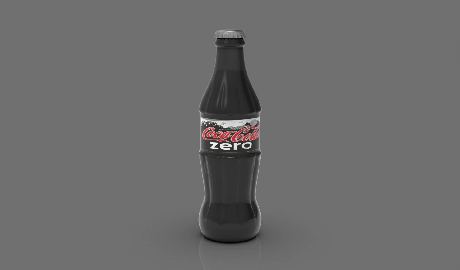 bottle of coca cola 3D Model .c4d .max .obj .3ds .fbx .stl .blend
