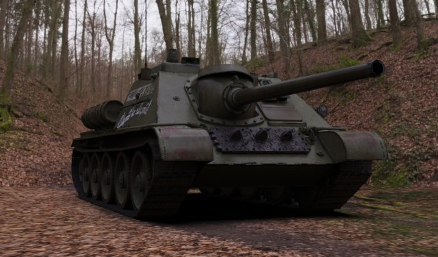su-85 3D Model .c4d .max .obj .3ds .fbx .stl .blend 