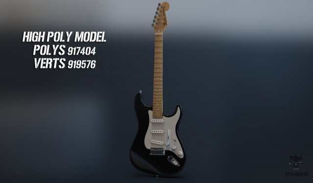 fender american standard stratocaster 3Dモデル .c4d .max .obj .3ds .fbx .stl .blend 