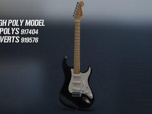 fender american standard stratocaster 3D Model