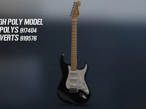 펜더 아메리칸 스탠다드 스트라토캐스터 3D 모델