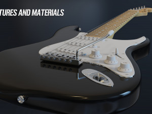 fender american standard stratocaster 3Dモデル