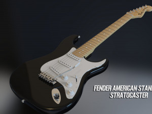 fender american standard stratocaster 3Dモデル