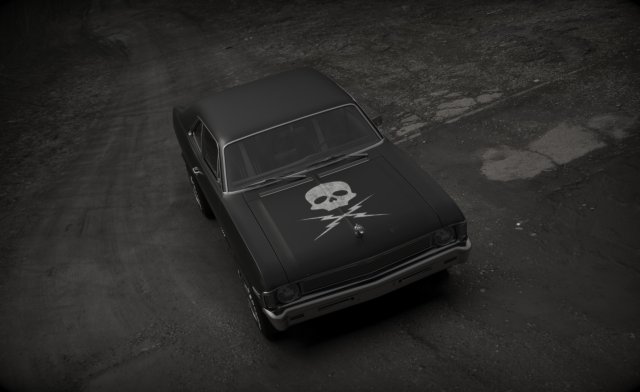 chevrolet nova ss 70 death proof Model 3D .c4d .max .obj .3ds .fbx .stl .blend 