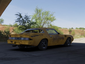 chevrolet camaro z28 1979 rusted 3D 모델