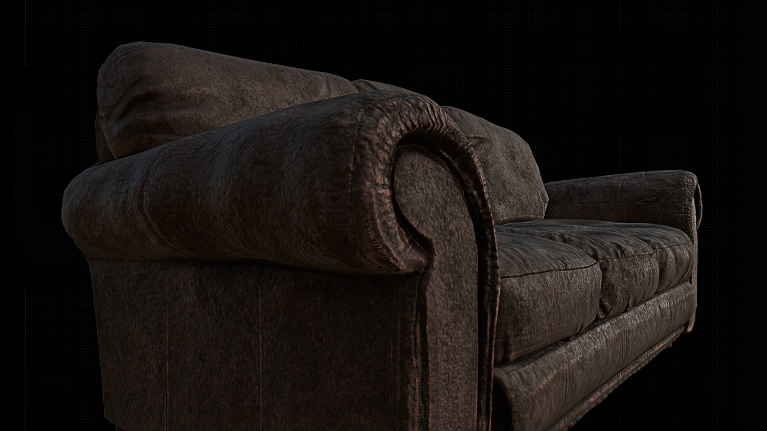 Used leather deals couch near me