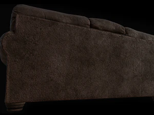 dirty - used leather couch 3D Model