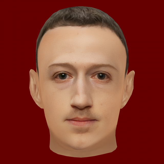 Mark Zuckerberg Low Poly Head 3D-Modell .c4d .max .obj .3ds .fbx .stl .blend 