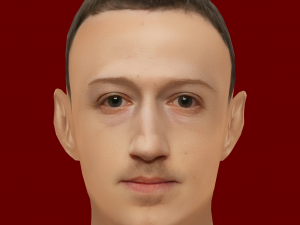 Mark Zuckerberg Low Poly Head 3D मॉडल