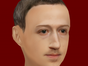 Mark Zuckerberg Low Poly Head 3D-Modell
