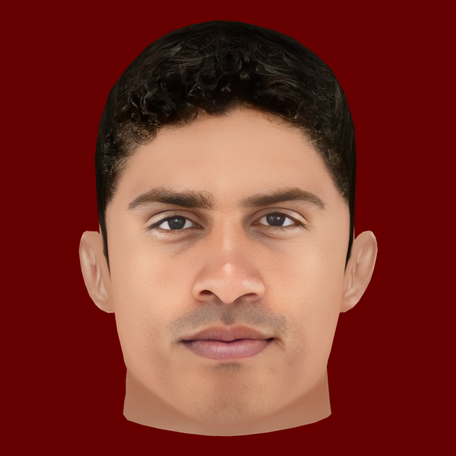 Raphael Varane Head - Low poly head for game 3D 模型 .c4d .max .obj .3ds .fbx .stl .blend 