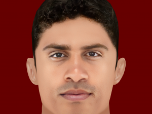 Raphael Varane Head - Low poly head for game 3D मॉडल