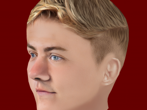 Rasmus Hojlund Head - Low poly head for game 3D Model