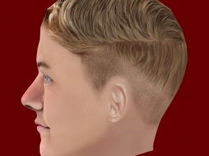 Rasmus Hojlund Head - Low poly head for game 3D Model