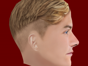 Rasmus Hojlund Head - Low poly head for game 3D Model