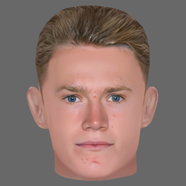 Scott McTominay Head - Low poly head for game 3D मॉडल .c4d .max .obj .3ds .fbx .stl .blend 