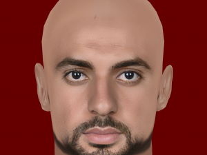 Sofyan Amrabat Head - Low poly head for game 3D मॉडल