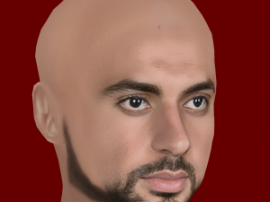 Sofyan Amrabat Head - Low poly head for game 3D 模型