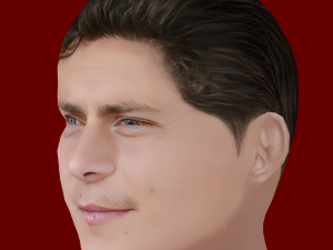 Victor Lindelof Head - Low poly head for game 3D-Modell