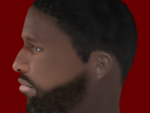Antonio Rudiger Head - Low poly head for game Model 3D
