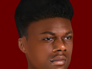 Aurelien Tchouameni Head - Low poly head for game Model 3D