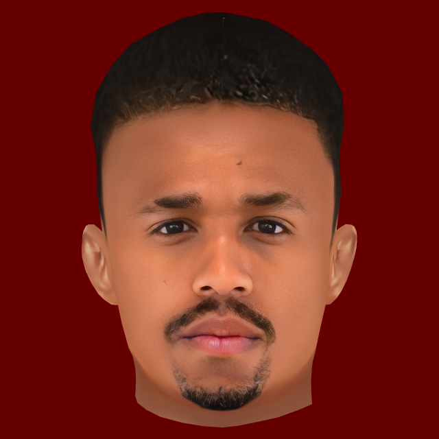 Eder Militao Head - Low poly head for game Modèle 3D .c4d .max .obj .3ds .fbx .stl .blend 