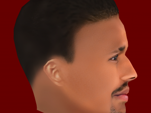 Eder Militao Head - Low poly head for game Modèle 3D